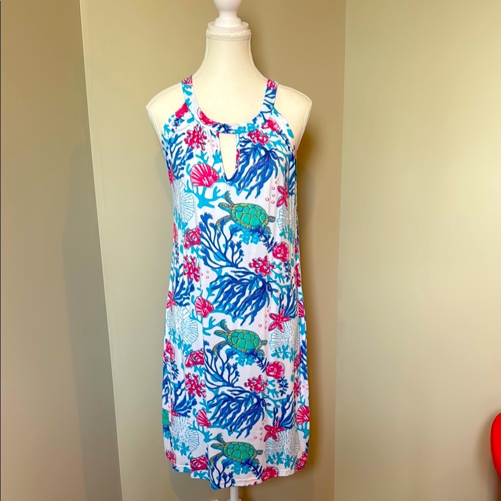 Colorful Sea Life Print Dress